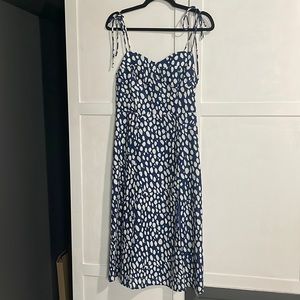 Blue pattern midi dress
